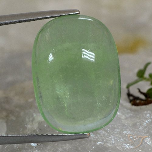 19.97ct Naturale Verde terroso Fluorite, Cuscino, Trasparente
