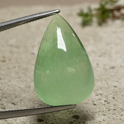 Fluorite Pera Verde naturale da 33.31 ct, Forma a pera, Trasparente