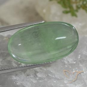 Fluorite Verde caldo naturale da 27.65 ct, Ovale, Trasparente