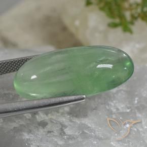 Fluorite Verde caldo naturale da 27.65 ct, Ovale, Trasparente