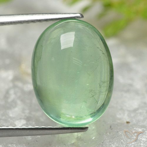 8.59ct Naturale Verde chiaro Fluorite, Ovale, Trasparente