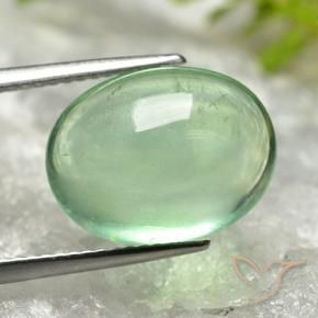 Fluorite Verde chiaro naturale da 8.59 ct, Ovale, Trasparente
