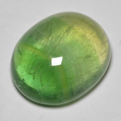 Fluorite Verde foresta naturale da 37.28 ct, Taglio ovale, Trasparente