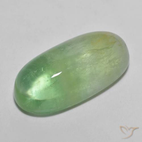 Fluorite Verde giallastro naturale da 14.07 ct, Ovale, Trasparente