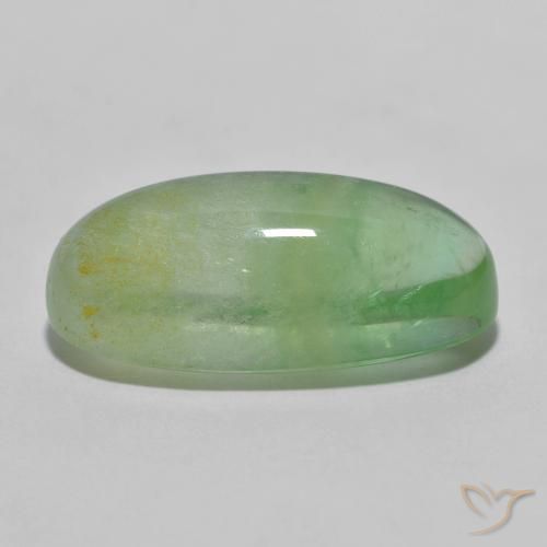 Fluorite Verde giallastro naturale da 14.07 ct, Ovale, Trasparente