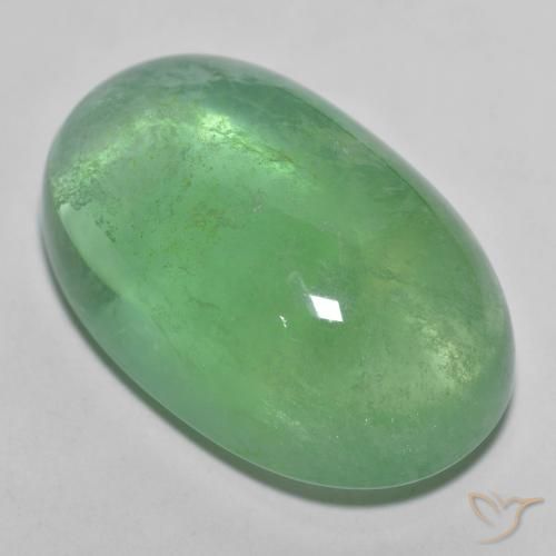 26.04ct Naturale Verde caldo Fluorite, Ovale, Trasparente