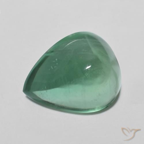 9.31ct Naturale Verde chiaro e freddo Fluorite, Forma a pera, Trasparente