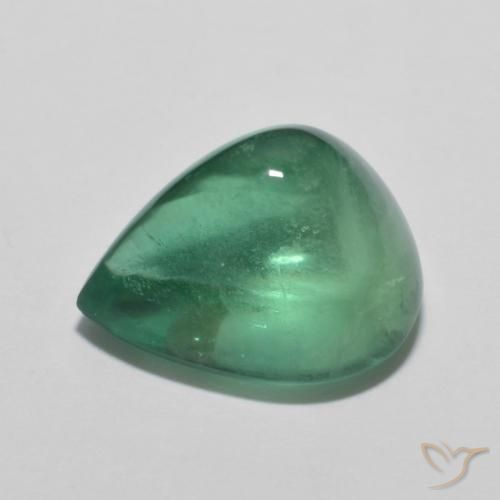 Fluorite Verde chiaro e freddo naturale da 9.31 ct, Forma a pera, Trasparente