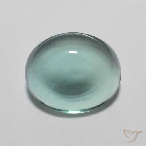 8.25ct Naturale Azzurro Verde molto chiaro Fluorite, Ovale, Trasparente