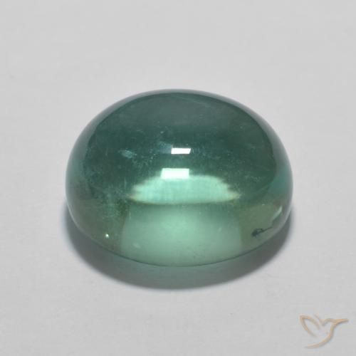 Fluorite Azzurro Verde molto chiaro naturale da 8.25 ct, Ovale, Trasparente