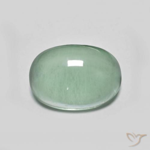 3.63ct Naturale Verde bluastro Fluorite, Ovale, Trasparente