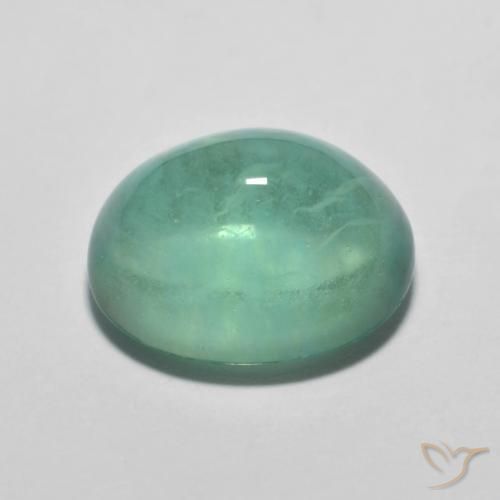 Fluorite Blu verde naturale da 7.27 ct, Ovale, Trasparente