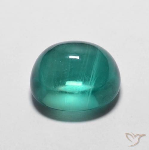 Fluorite Blu verdastro naturale da 5.31 ct, Ovale, Trasparente