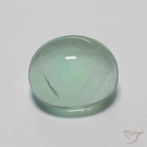 2.96ct Naturale Verde caldo Fluorite, Ovale, Trasparente