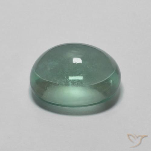 Fluorite Verde bluastro naturale da 3.14 ct, Ovale, Trasparente