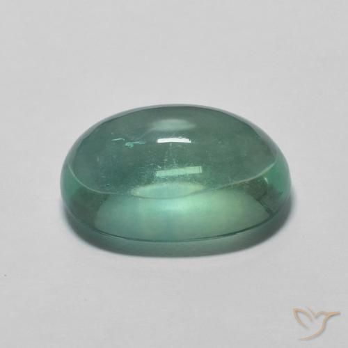 Fluorite Verde bluastro naturale da 5.09 ct, Ovale, Trasparente