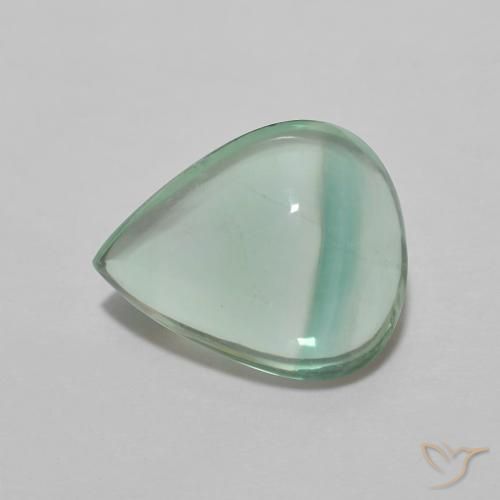 2.42ct Naturale Blu verde Fluorite, Forma a pera, Trasparente