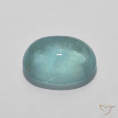 Fluorite Light Bluish Turquoise naturale da 4.94 ct, Ovale, Trasparente