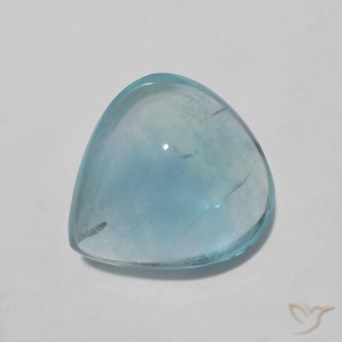 Fluorite Blu verde naturale da 3.85 ct, Forma a pera, Trasparente