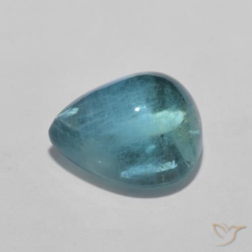 Fluorite Blu verde naturale da 3.85 ct, Forma a pera, Trasparente