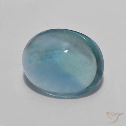 Fluorite Teal-blu naturale da 5.61 ct, Ovale, Trasparente