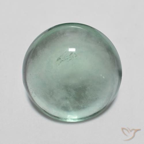 6.16ct Naturale Blu verde Fluorite, Rotondo, Trasparente