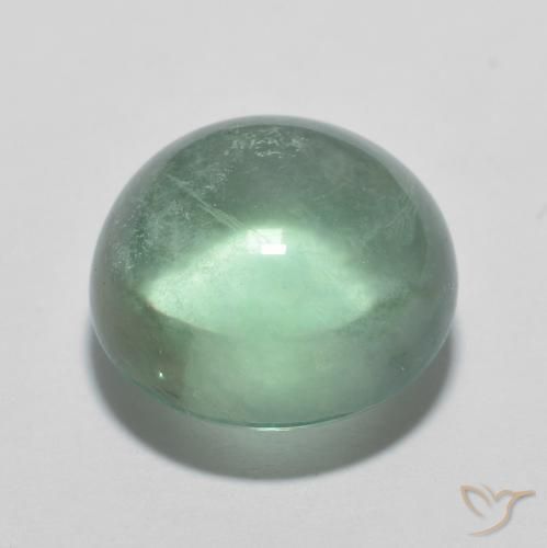 Fluorite Blu verde naturale da 6.16 ct, Rotondo, Trasparente