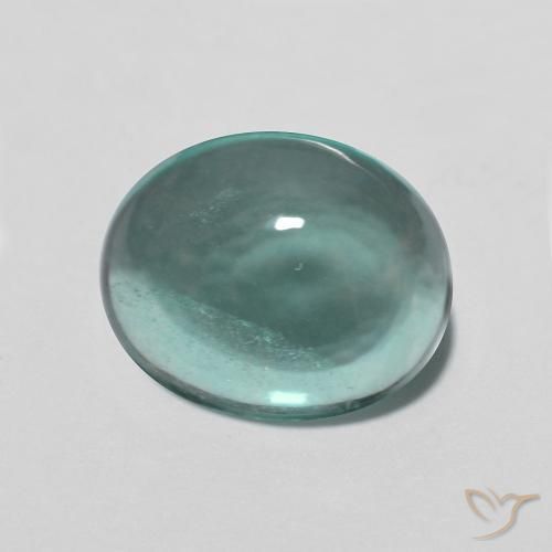 Fluorite Blu verdastro naturale da 2.76 ct, Ovale, Trasparente