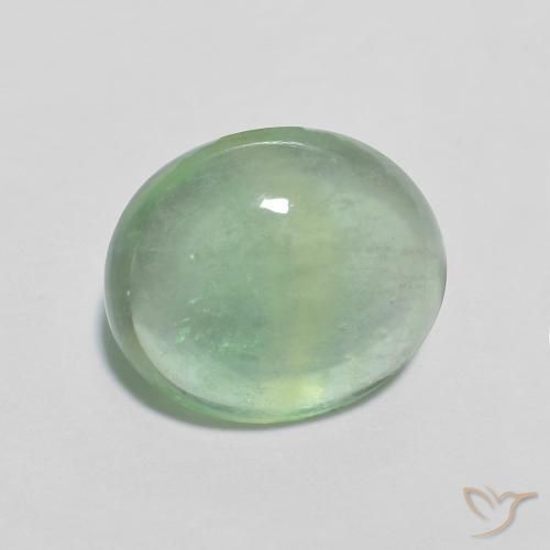 Fluorite Giallo chiaro Verde naturale da 3.71 ct, Ovale, Trasparente