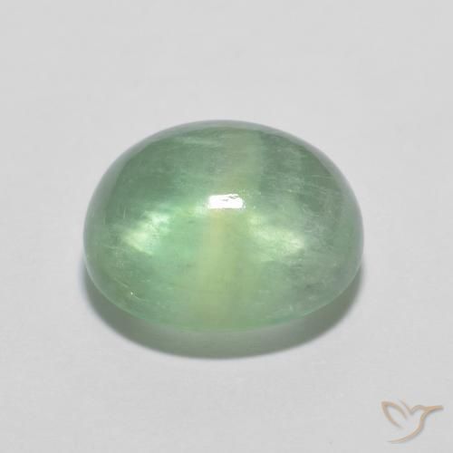 Fluorite Giallo chiaro Verde naturale da 3.71 ct, Ovale, Trasparente