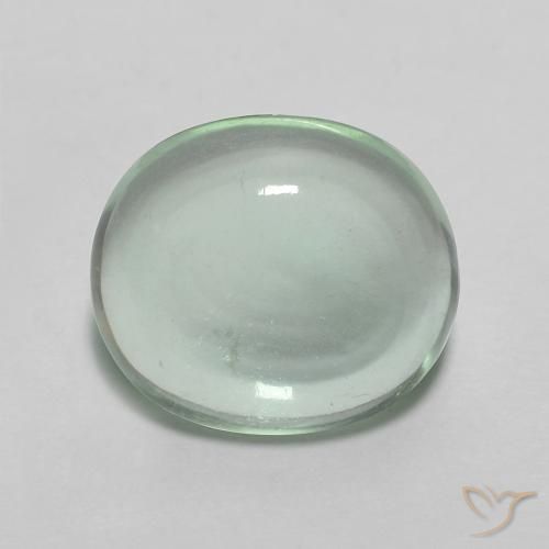 3.18ct Naturale Menta verde Fluorite, Ovale, Trasparente