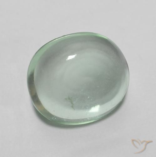 Fluorite Menta verde naturale da 3.18 ct, Ovale, Trasparente