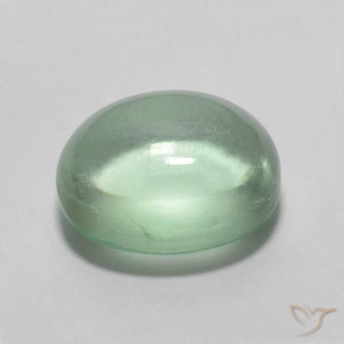 Fluorite Menta verde naturale da 3.18 ct, Ovale, Trasparente