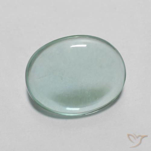 Fluorite Azzurro Verde molto chiaro naturale da 2.26 ct, Ovale, Trasparente