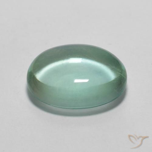 Fluorite Azzurro Verde molto chiaro naturale da 2.26 ct, Ovale, Trasparente