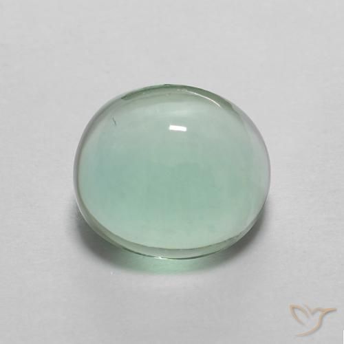 2.96ct Naturale Verde bluastro chiaro Fluorite, Ovale, Trasparente
