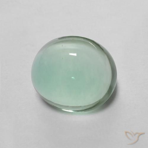 Fluorite Verde bluastro chiaro naturale da 2.96 ct, Ovale, Trasparente