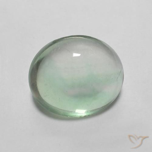 Fluorite Menta chiara naturale da 3.58 ct, Ovale, Trasparente