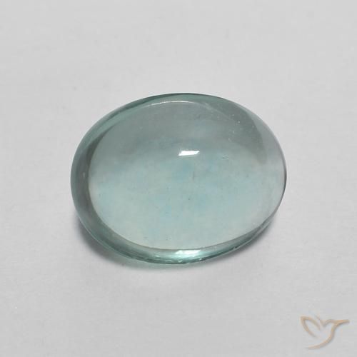 Fluorite Azzurro Verde molto chiaro naturale da 2.29 ct, Ovale, Trasparente