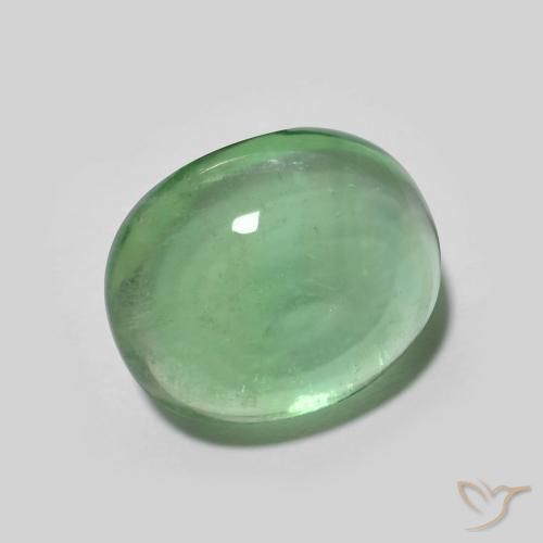 Fluorite Verde caldo naturale da 5.26 ct, Ovale, Trasparente