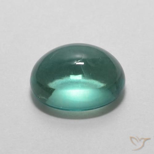 Fluorite Verde bluastro chiaro naturale da 2.93 ct, Ovale, Trasparente