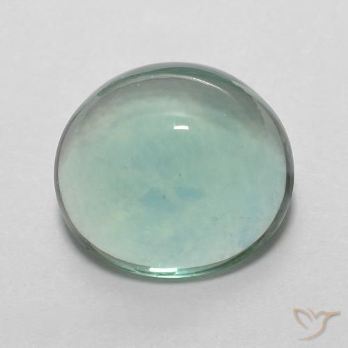 5.28ct Naturale Blu verde Fluorite, Ovale, Trasparente