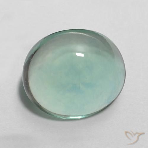 Fluorite Blu verde naturale da 5.28 ct, Ovale, Trasparente