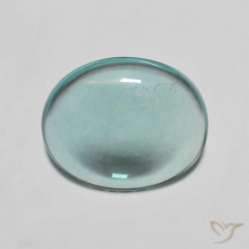 3.08ct Naturale Verde bluastro Fluorite, Ovale, Trasparente