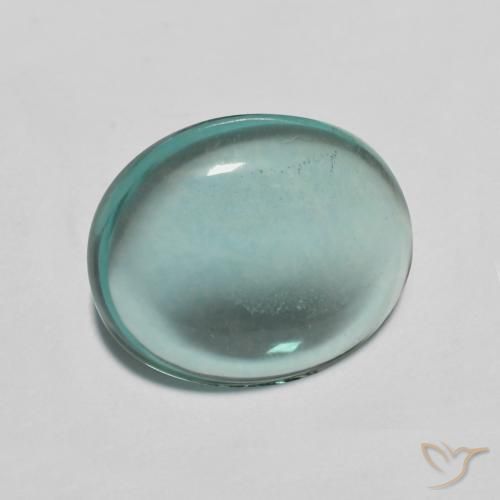 Fluorite Verde bluastro naturale da 3.08 ct, Ovale, Trasparente