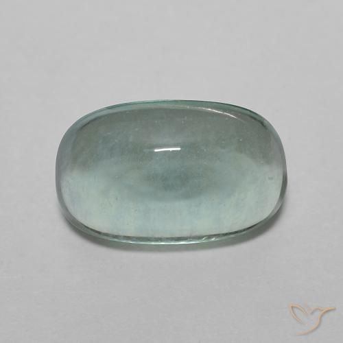 3.12ct Naturale Verde bluastro chiaro Fluorite, Ovale, Trasparente