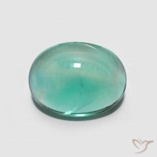 4.49ct Naturale Verde freddo Fluorite, Ovale, Trasparente