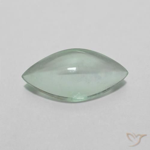 3.28ct Naturale Giallo molto chiaro Verde Fluorite, Taglio marquise, Trasparente