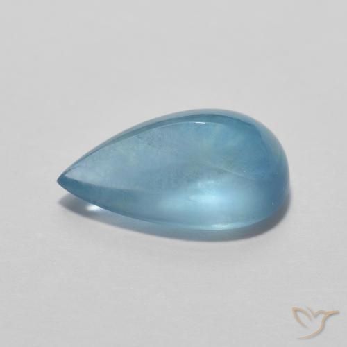 Fluorite Verde bluastro chiaro naturale da 2.11 ct, Forma a pera, Trasparente