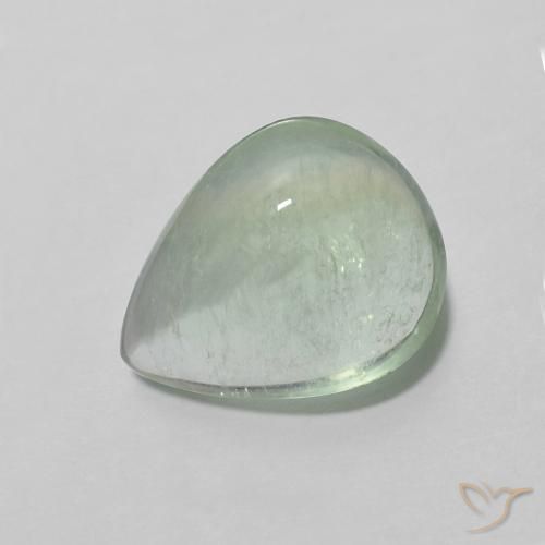 Fluorite Verde molto chiaro naturale da 3.00 ct, Forma a pera, Trasparente